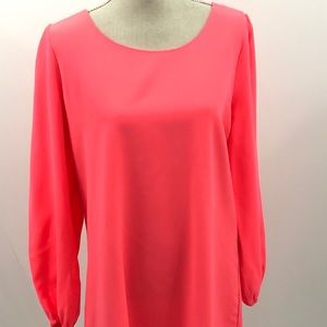 SUGARLIPS Solid Bright Coral Tunic Length Dress